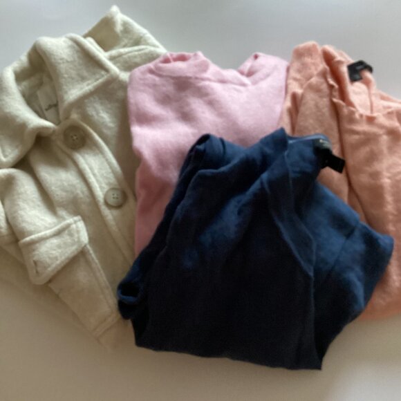 Cashmere Sweaters Wool Jacket Has Flaws Holes, Upcycling Crafting Purposes ONLY - Picture 1 of 16